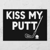 Kus Mijn Putt Golf Grappige Grappen Sarcastische G Kaart (Voorkant)