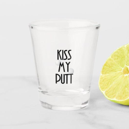 Kus Mijn Putt Golf Shot glas (Voorkant)