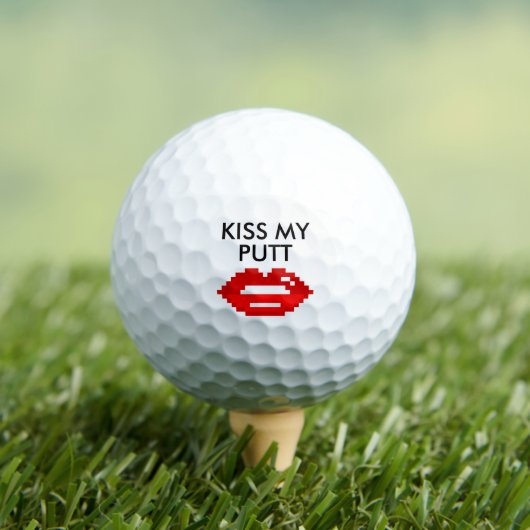 Kus mijn putt grappige vurige rode lippen golfbal golfballen (Insitu Shirt)