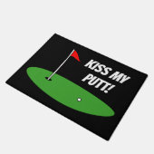 Kus mijn putt grappige welkom deurmat voor golfer (Schuin)