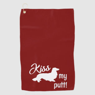 Kus Mijn Putt Langharige Dachshund Brutaal Golf Ha Golfhanddoek