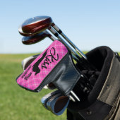 Kus Mijn Putt Plaid Wiener Hondenputter Hoofd Hoes Golfheadcover (Insitu)