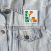 Kus mijn shamrocks St Patricks Vierkante Button 5,1 Cm (In situ)