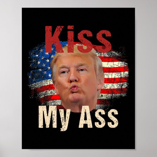 Kus mijn Trump grappig Poster (Voorkant)