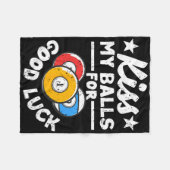 Kus mijn voor geluk grappige poolspeler Billard 8- Fleece Deken (Voorkant (Horizontaal))