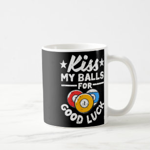 Kus mijn voor geluk grappige poolspeler Billard 8- Koffiemok
