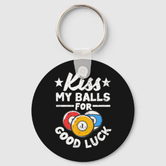 Kus mijn voor geluk grappige poolspeler Billard 8- Sleutelhanger