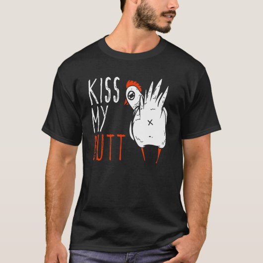 Kus M'n Kont Grappige Kippenfokkerij T-shirt (Voorkant)