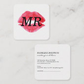 Kus & Monogram Afsprakenkaartje (Voorkant / Achterkant)