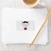 kus mustache zebra stripe return address label (Insitu)