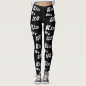 Kus My Ace, Dames Black Poker Logo Leggings (Voorkant)