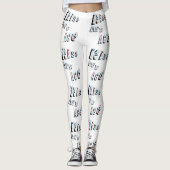 Kus My Ace, Dames White Poker Logo Leggings (Voorkant)