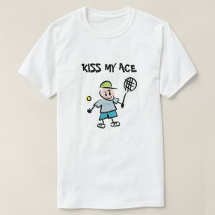 Kus my ace grappige tennis cartoon in shirt