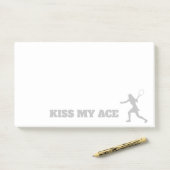 Kus my ace vrouw tennis silhouette grappig post-it® notes (Op bureau)