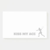 Kus my ace vrouw tennis silhouette grappig post-it® notes (Voorkant)