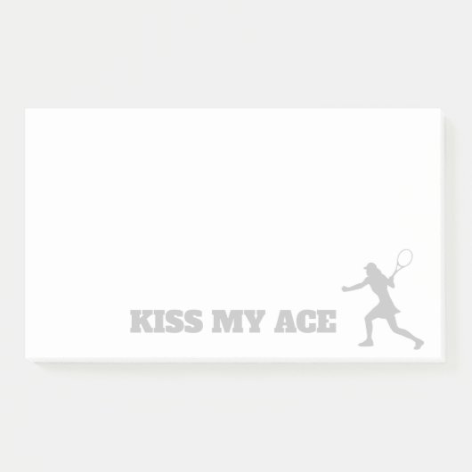 Kus my ace vrouw tennis silhouette grappig post-it® notes (Voorkant)