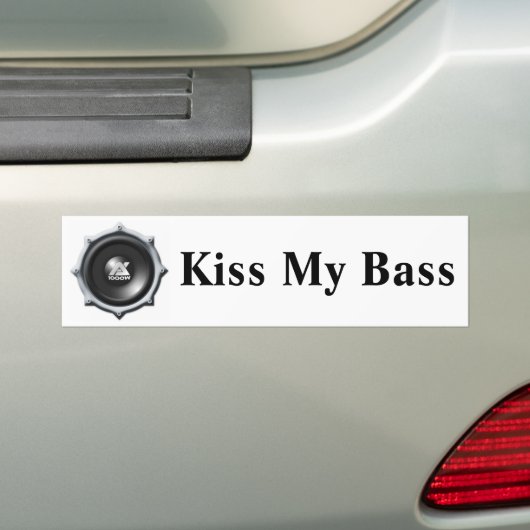 Kus My Bass Bumpersticker (Op auto)