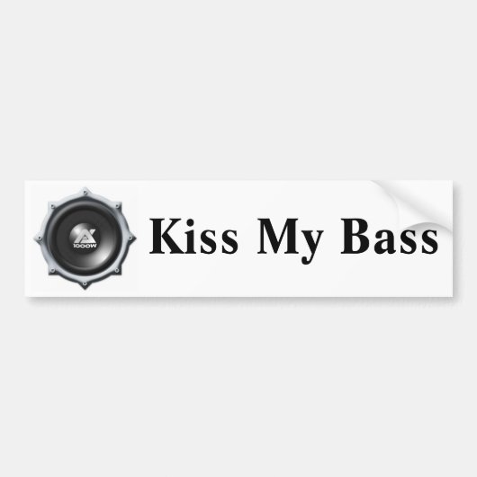Kus My Bass Bumpersticker (Voorkant)