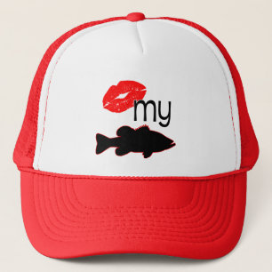 Kus my Bass - grappige baars vissen Trucker Pet