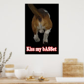 Kus my bASSet Poster (Keuken)