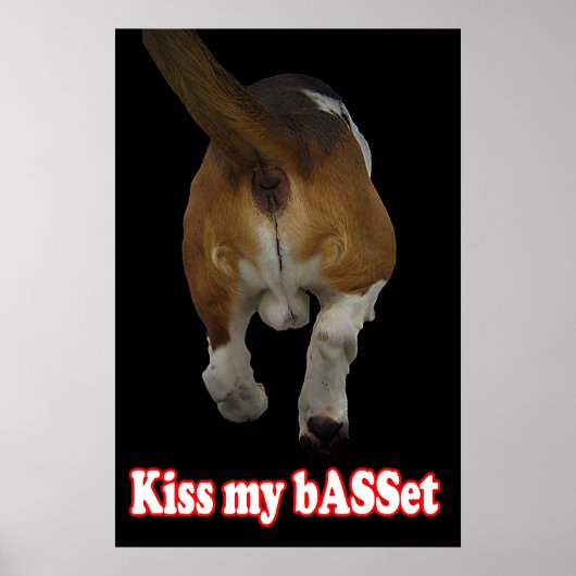 Kus my bASSet Poster (Voorkant)