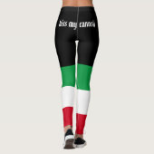 Kus my cannoli grappige Italiaanse vlag Leggings (Achterkant)