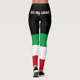 Kus my cannoli grappige Italiaanse vlag Leggings