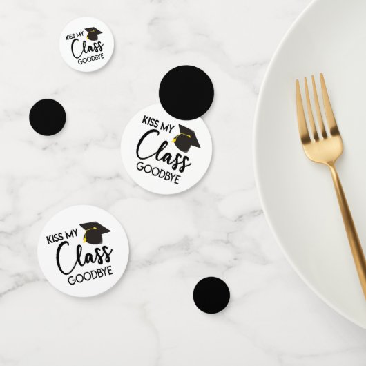 Kus My Class Goodbye Black White Graduparty Confetti (Groep)