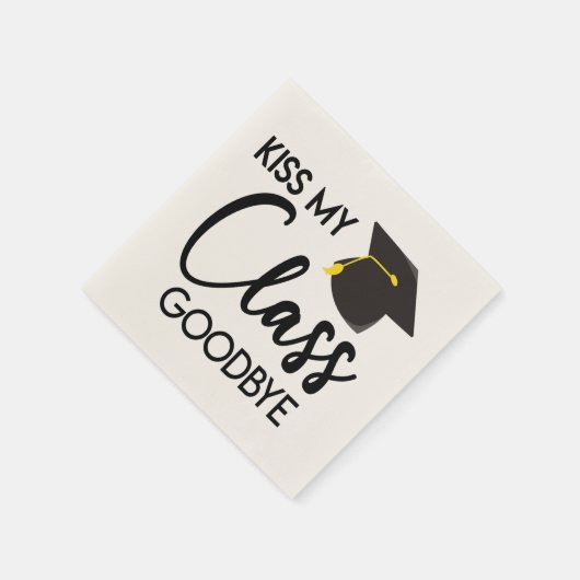 Kus My Class Goodbye Black White Graduparty Servet (Hoek)