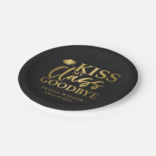 Kus My Class Goodbye Elegant Graduparty Papieren Bordje (Gekanteld)