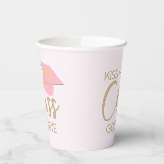 Kus My Class Goodbye Pink Brown Graduparty Papieren Bekers (Links)