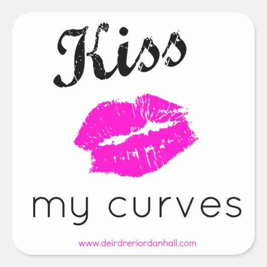 Kus My Curves Sugar, de roman zwoegster Vierkante Sticker (Voorkant)