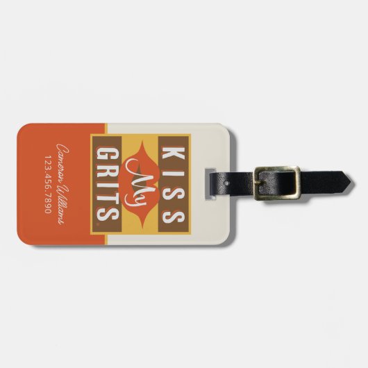 Kus My Grits Bagagelabel (Voorkant horizontaal)