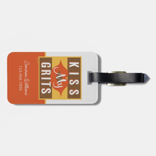 Kus My Grits Bagagelabel (Achterkant horizontaal)