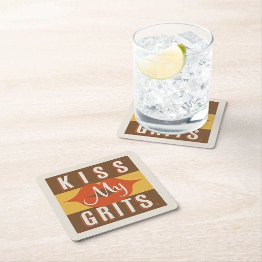 Kus My Grits Kartonnen Onderzetters (Insitu)