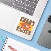 Kus My Grits Sticker (Laptop met iPhone)