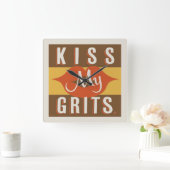 Kus My Grits Vierkante Klok (Huis)