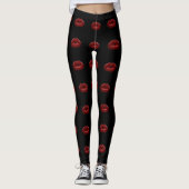 Kus My Pants Red Lips Black Leggings (Voorkant)