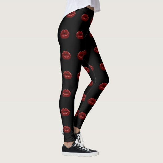Kus My Pants Red Lips Black Leggings (Rechts)