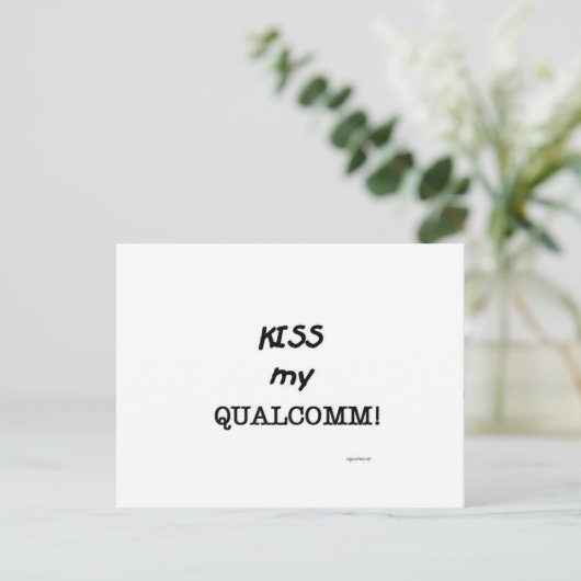 Kus my Qualcomm Briefkaart (Staand voorkant)