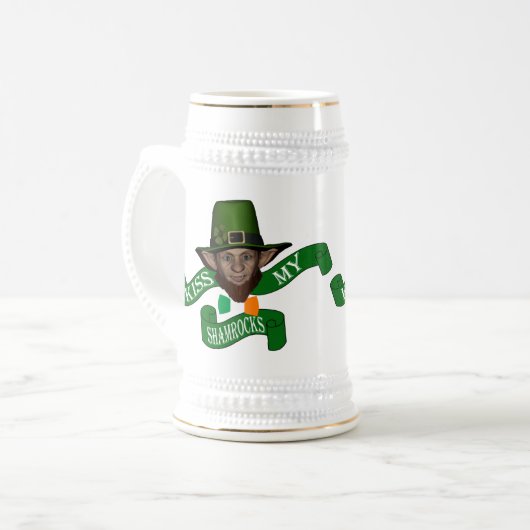 Kus my shamrocks and leprechaun bierpul (Voorkant links)