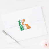 Kus my shamrocks St Pats Vierkante Sticker (Envelop)