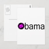Kus obama-Blk) Briefkaart (Voorkant / Achterkant)
