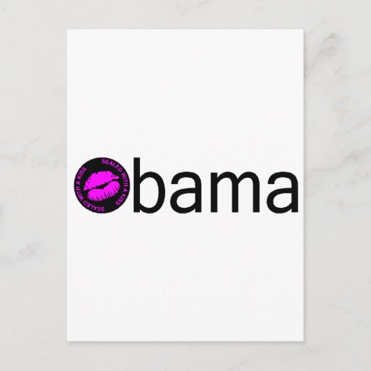 Kus obama-Blk) Briefkaart (Voorkant)