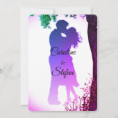 Kus of Couple in Love Valentijns's Wedding Day IV Kaart (Achterkant)