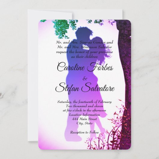 Kus of Couple in Love Valentijns's Wedding Day IV Kaart (Voorkant)