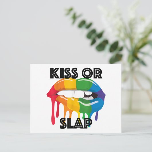 KUS OF KLAP BRIEFKAART (Staand voorkant)