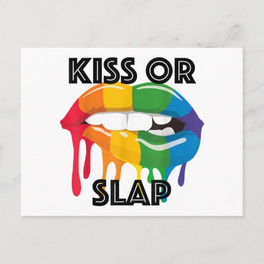 KUS OF KLAP BRIEFKAART (Voorkant)