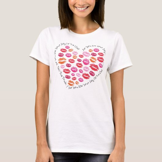 Kus op de lips t-shirt (Voorkant)