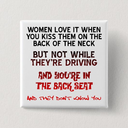 Kus op de nekfunny Button Badge Pin (Voorkant)